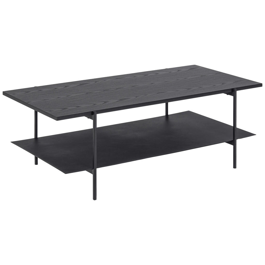 KONFERENČNÍ STOLEK, černá, kov, kompozitní dřevo, 115/60/40 cm