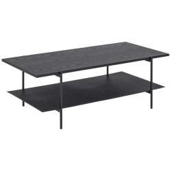 KONFERENČNÍ STOLEK, černá, kov, kompozitní dřevo, 115/60/40 cm