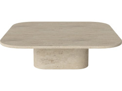 Konferenční stolek Eida 100 x 100 cm, více variant - Bolia Varianta: Sand Travertine, výška 28 cm
