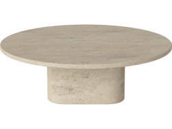 Konferenční stolek Eida Ø90 cm, více variant - Bolia Varianta: Sand Travertine, výška 28 cm