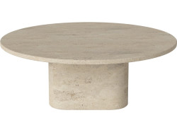 Konferenční stolek Eida Ø90 cm, více variant - Bolia Varianta: Sand Travertine, výška 32 cm