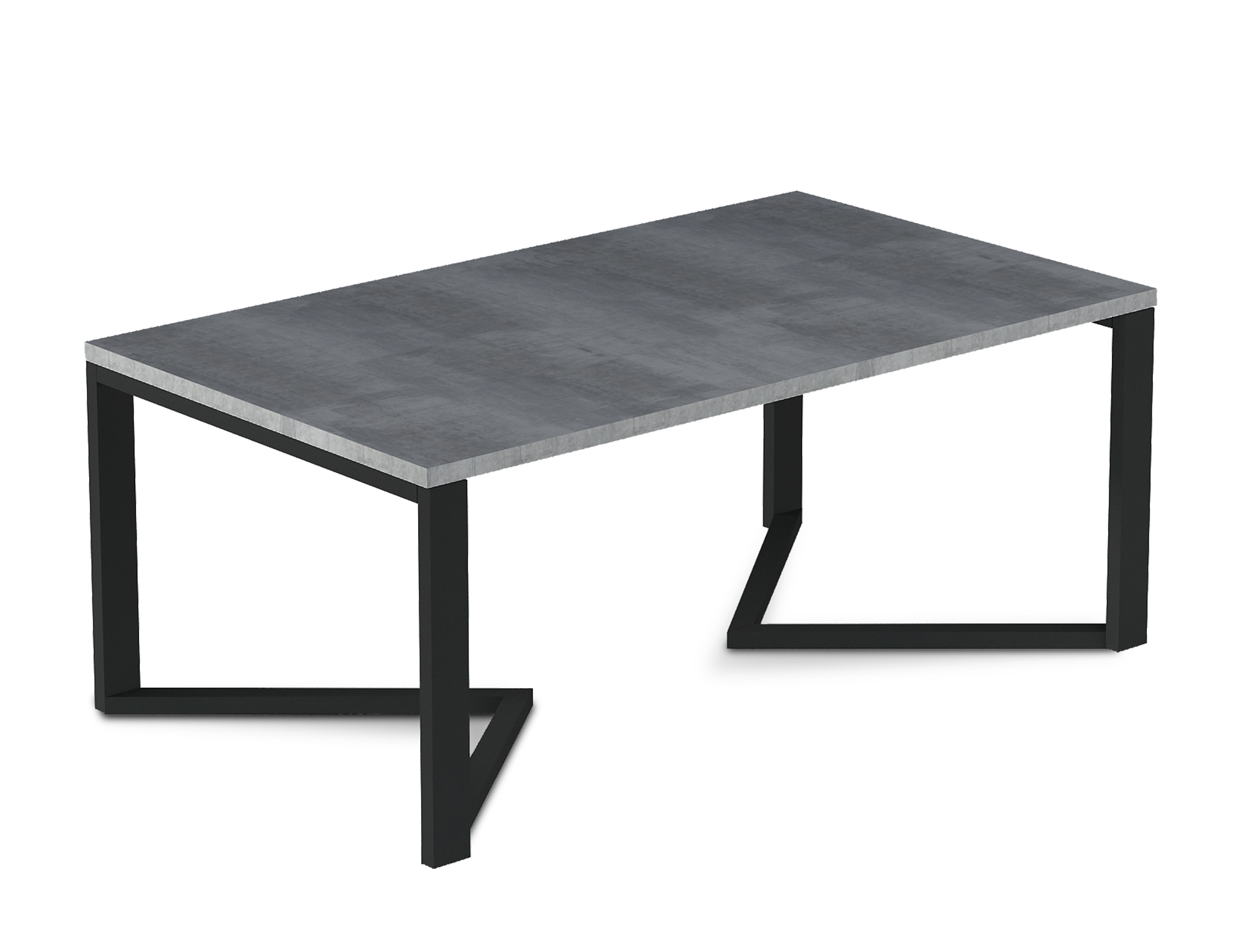 Konferenční stolek Gavino Barva desky: Beton, Barva podstavy: Černá