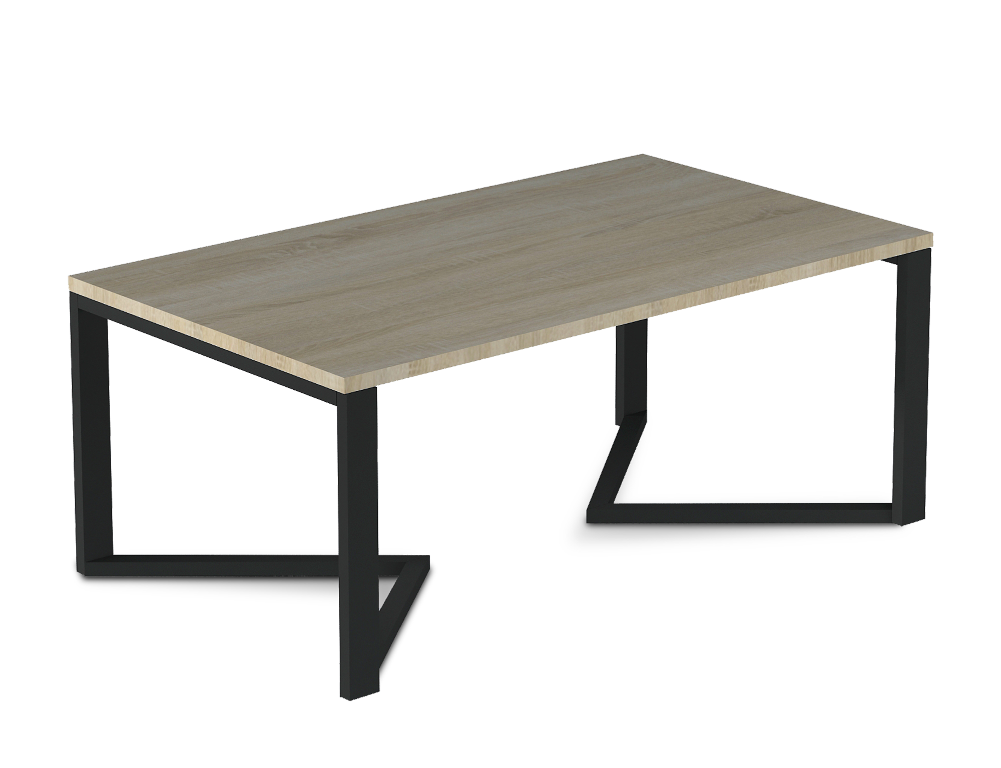 Konferenční stolek Gavino Barva desky: Dub Sonoma, Barva podstavy: Černá