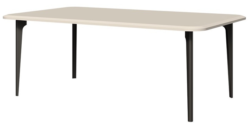 Konferenční stolek jenna - béžová, melinga šedá