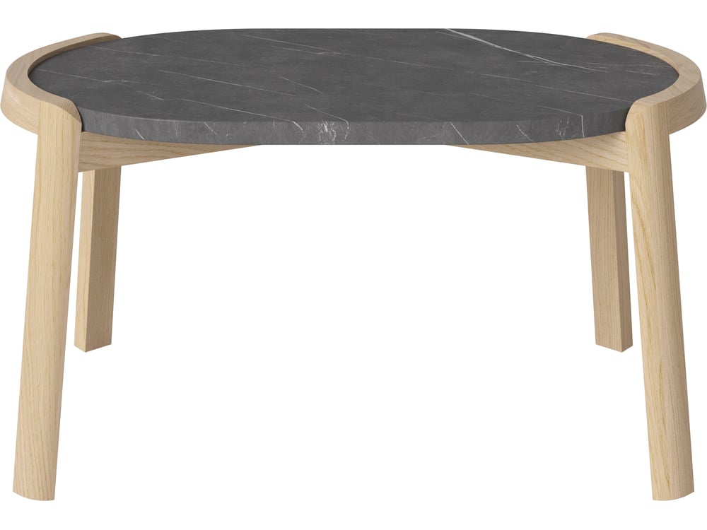 Konferenční stolek Mix 66 x 41 cm, více variant - Bolia Varianta: Pietra Grey marble | White pigmented oiled oak, Solid | v. 35 cm