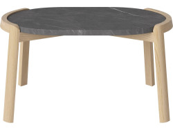 Konferenční stolek Mix 66 x 41 cm, více variant - Bolia Varianta: Pietra Grey marble | White pigmented oiled oak, Solid | v. 35 cm