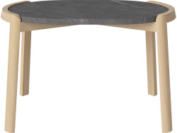 Konferenční stolek Mix 66 x 41 cm, více variant - Bolia Varianta: Pietra Grey marble | White pigmented oiled oak, Solid | v. 42 cm