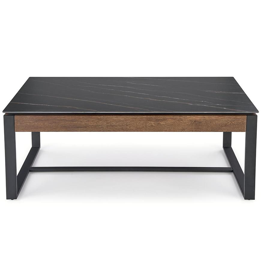 Konferenční stolek Ramona černá mramor/ořech 121