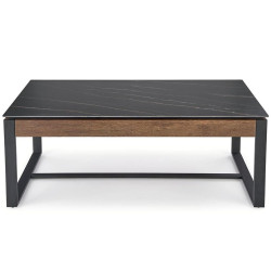 Konferenční stolek Ramona černá mramor/ořech 121