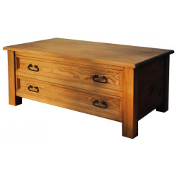 Konferenční stolek s šuplíky mes 12 - k03 bílá patina