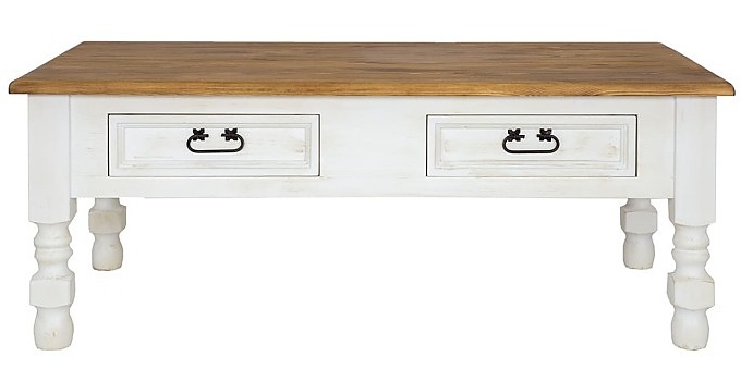 Konferenční stolek selský mes 07 - k13 bělená borovice