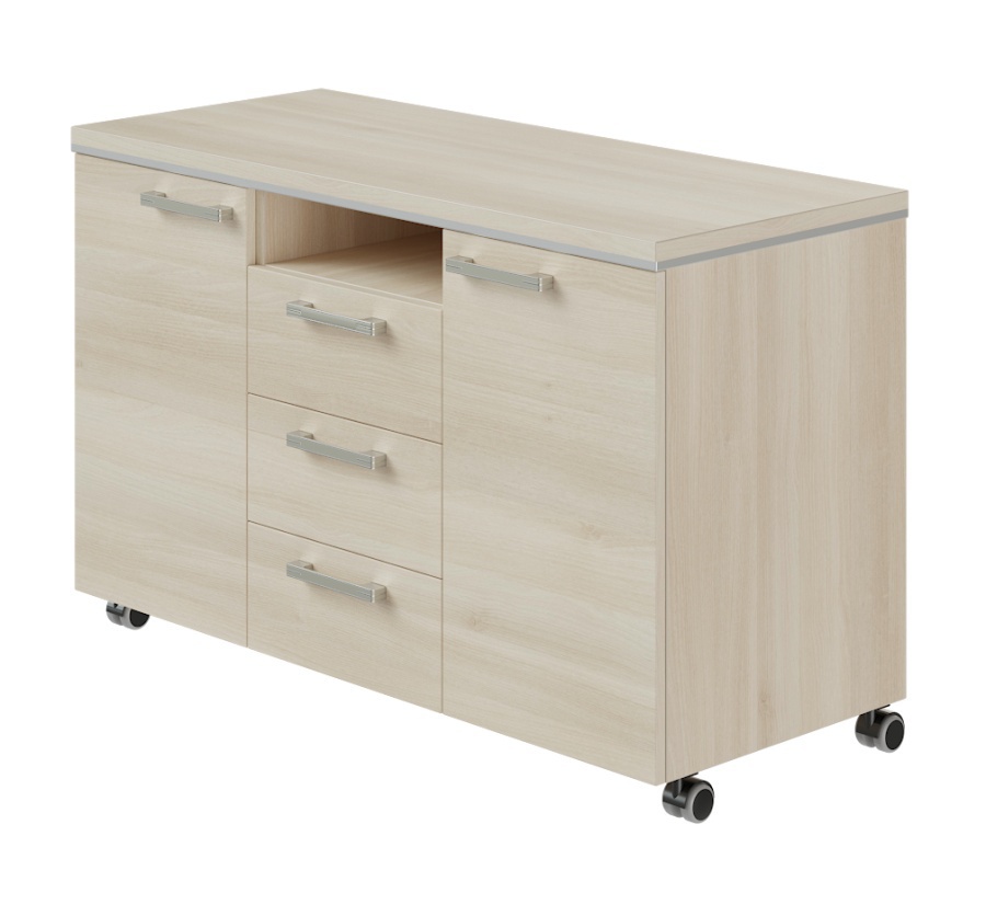 Kontejner na kolečkách široký lorenc - akát světlý