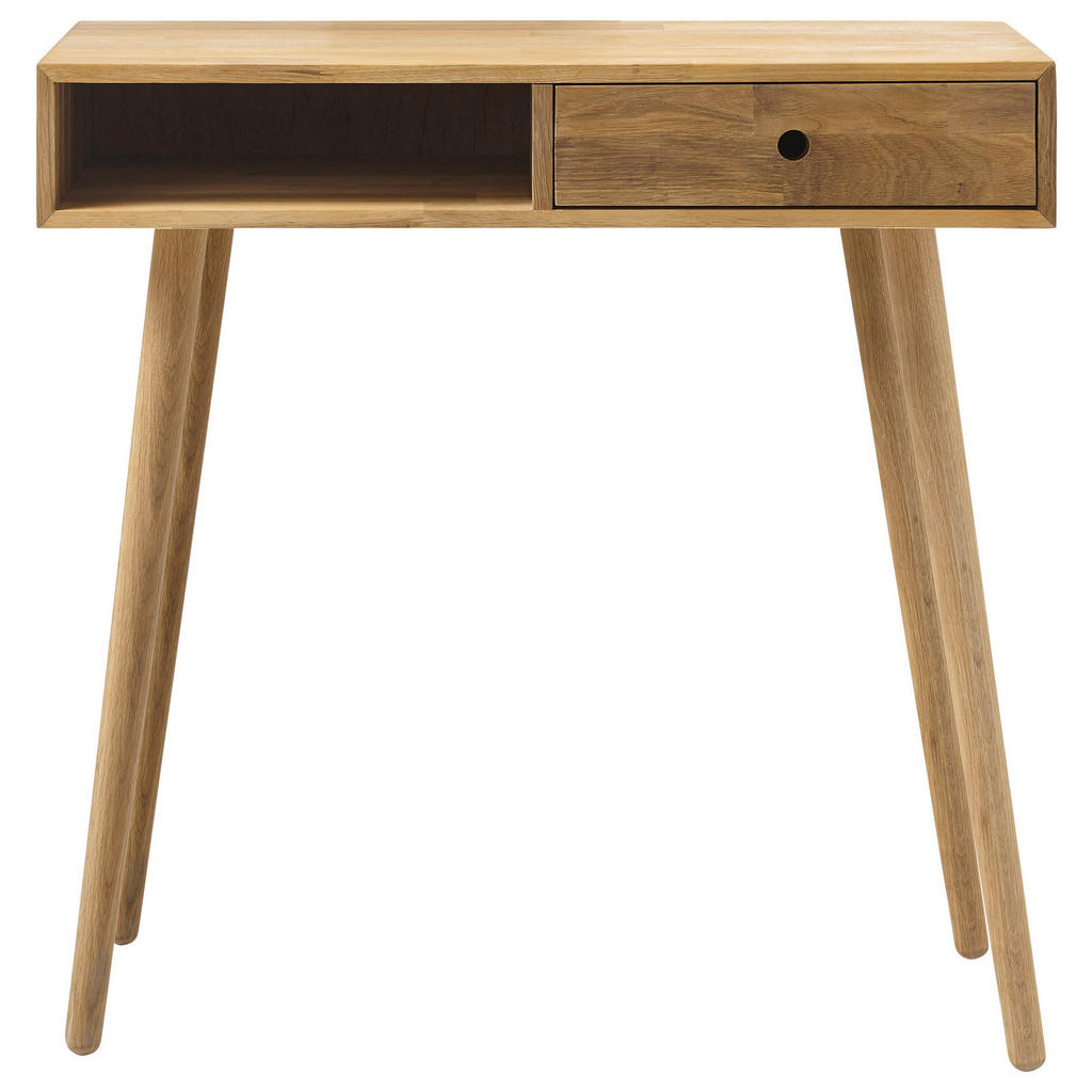 KONZOLOVÝ STOLEK, barvy dubu, dřevo, 80/80/35 cm