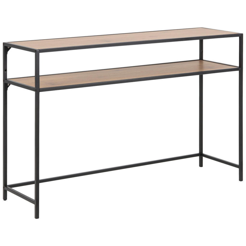 KONZOLOVÝ STOLEK, černá, divoký dub, kompozitní dřevo, 120/35/79 cm