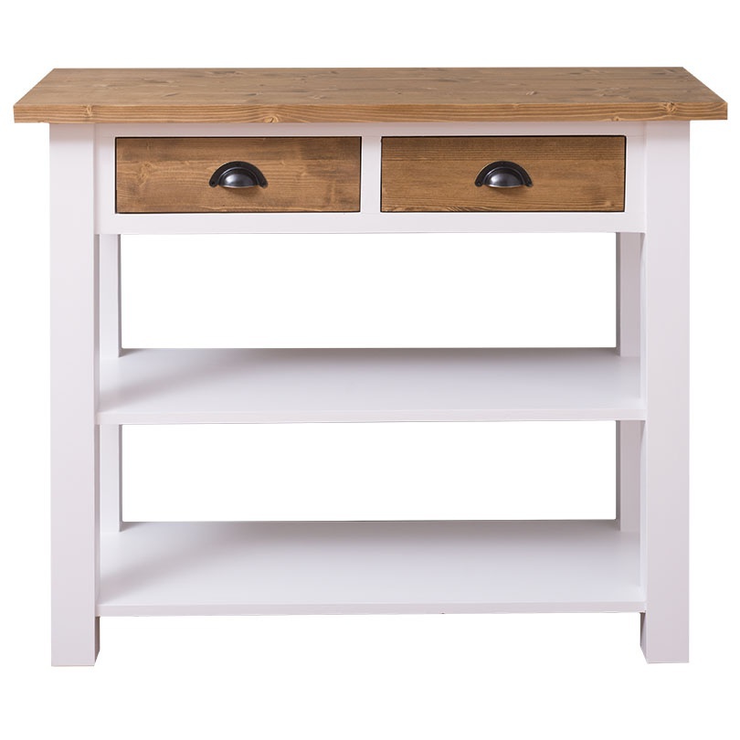 Konzolový stůl dusty 141 - bílá/hnědá