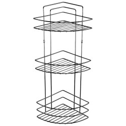 Koupelnová polička třípatrová černá MX0962