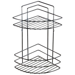 Koupelnová rohová polička dvoupatrová chromová MX0965