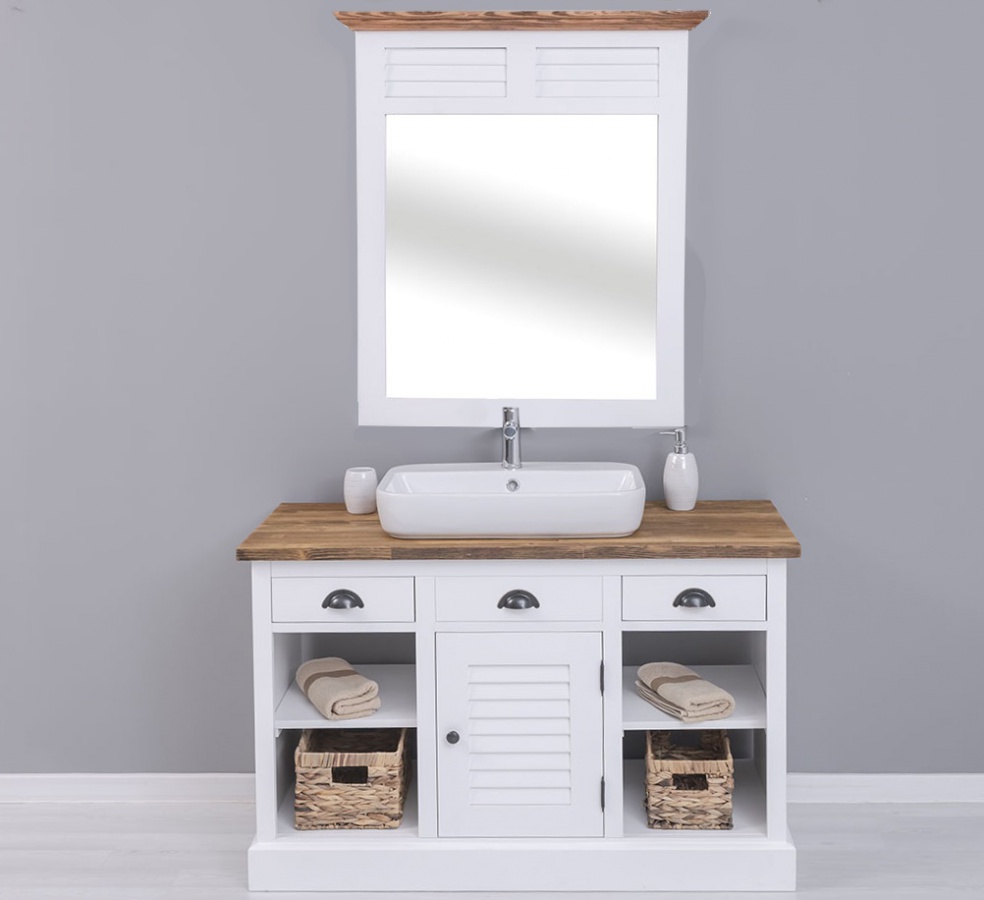 Koupelnová sestava lisi 666 - bílá/hnědá