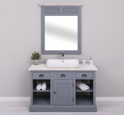 Koupelnová sestava lisi 666 - šedá/bílá