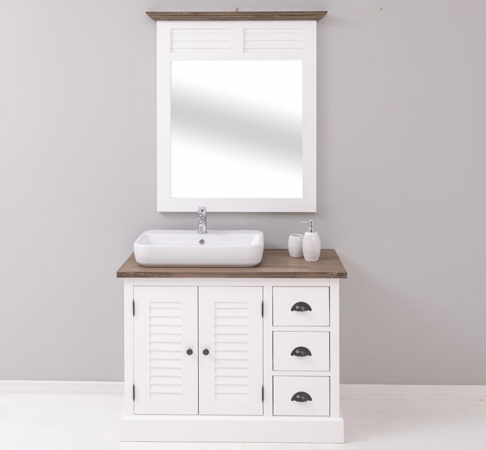 Koupelnová sestava lisi 668 - bílá/hnědá