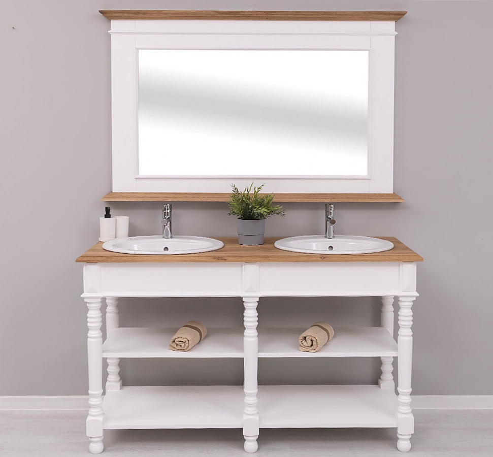 Koupelnová sestava luna 657 - bílá/hnědá