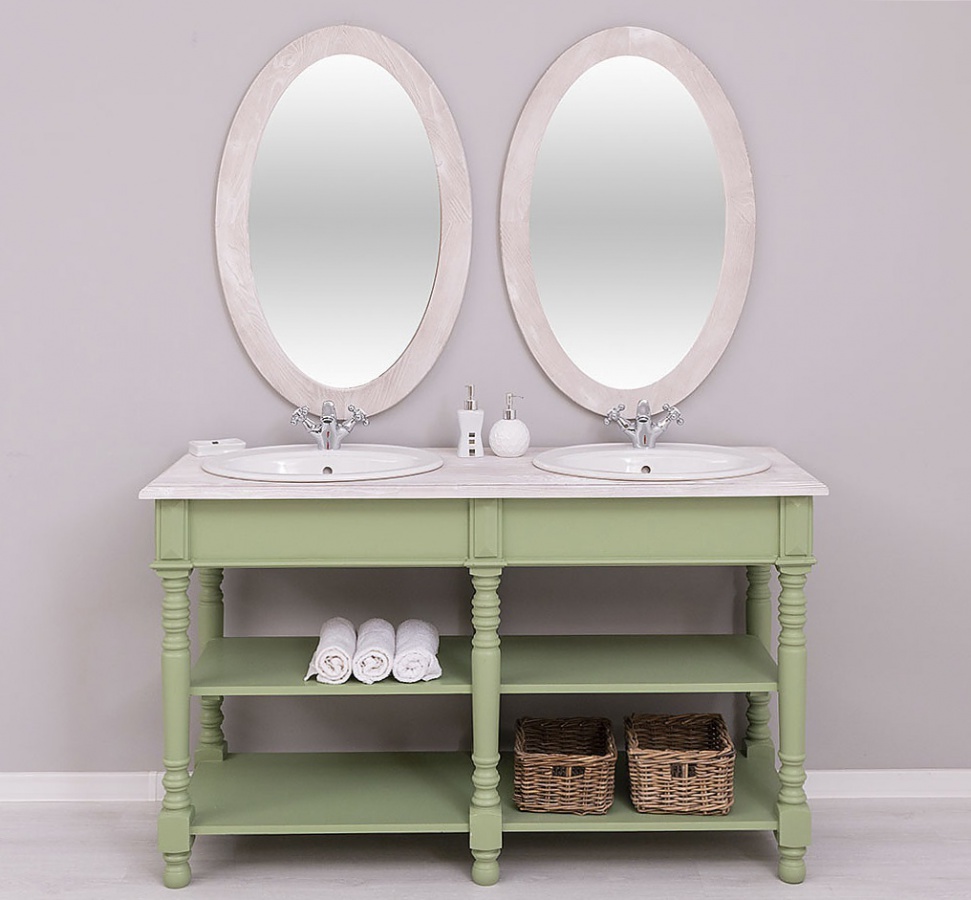 Koupelnová sestava luna 657 - zelená/bílá