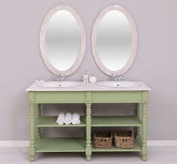 Koupelnová sestava luna 657 - zelená/bílá