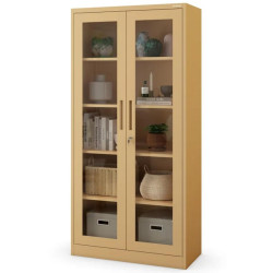 Kovová Kancelářská Regál Amelia béžová