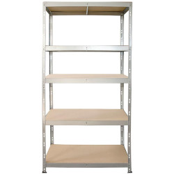 Kovový regál pozinkovaný Stabil II 180x90x45cm – 250 kg/5 polic