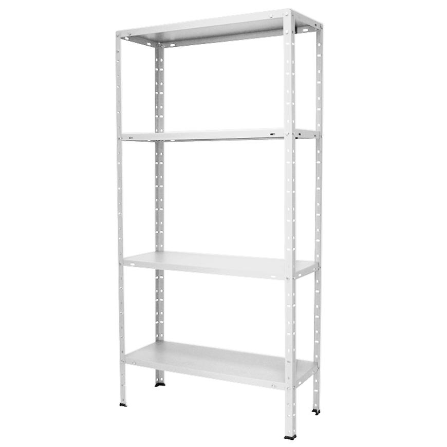 Kovový skladový regál 147x75x30 cm – 4 police/40 kg