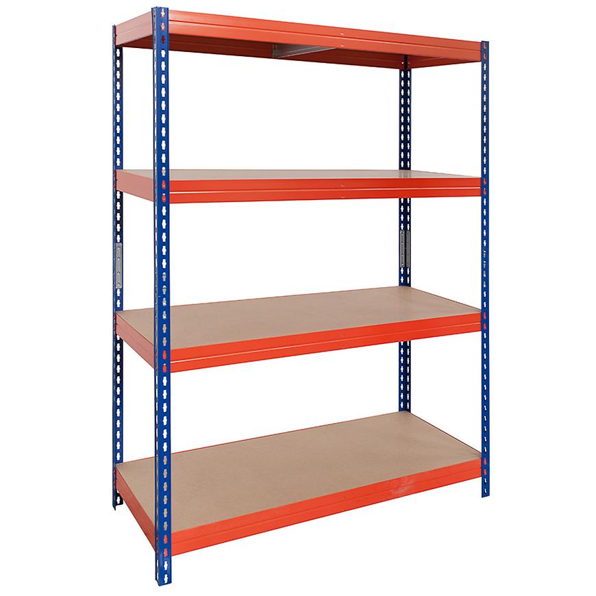 Kovový skladový regál 192x100x50 cm – 4 police/300 kg