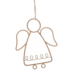 Kovový závěsný anděl 8.5x12 cm