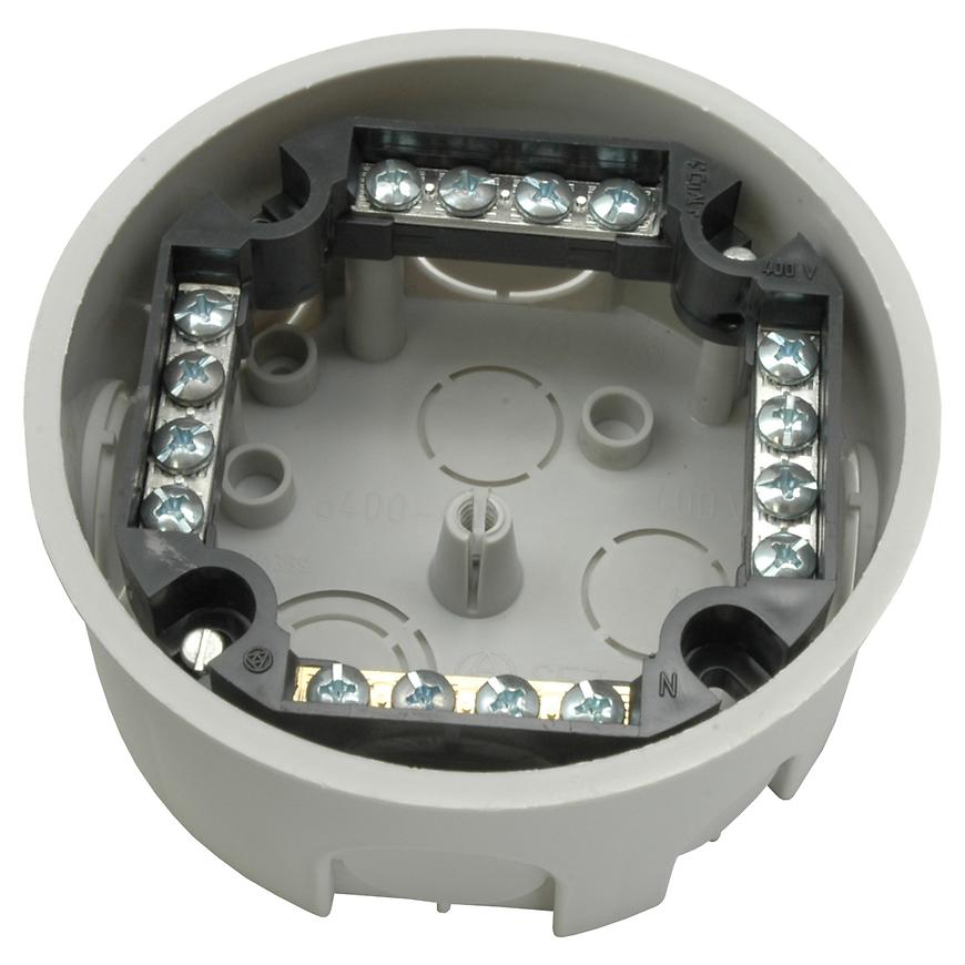 Krabice pod omítku s víčkem a svorkovnicí ø 71/43