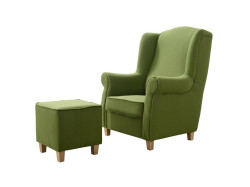 Křeslo AS s taburetem - An 2150 Provedení: Pouze křeslo, Nožičky: Bílé, látka: AN 2150