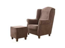 Křeslo AS s taburetem - Art 11752 Provedení: Pouze křeslo, Nožičky: Bílé, látka: ART 11752