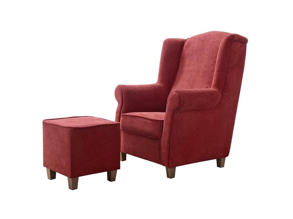 Křeslo AS s taburetem - Art 11761 Provedení: Pouze křeslo, Nožičky: Bílé, látka: ART 11761