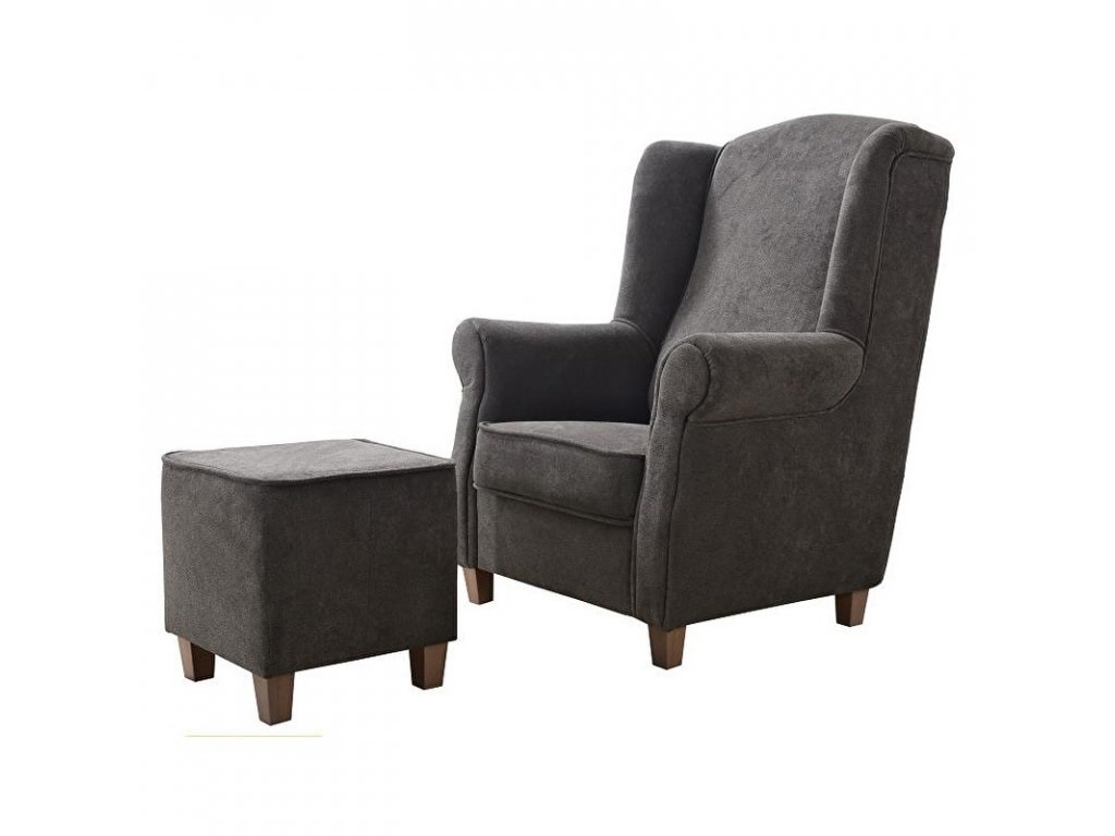 Křeslo AS s taburetem - Art 11767 Provedení: Pouze křeslo, Nožičky: Bílé, látka: ART 11767