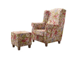 Křeslo AS s taburetem - Sandiano 2109 Provedení: Pouze křeslo, Nožičky: Bílé, látka: Sandiano WM 25