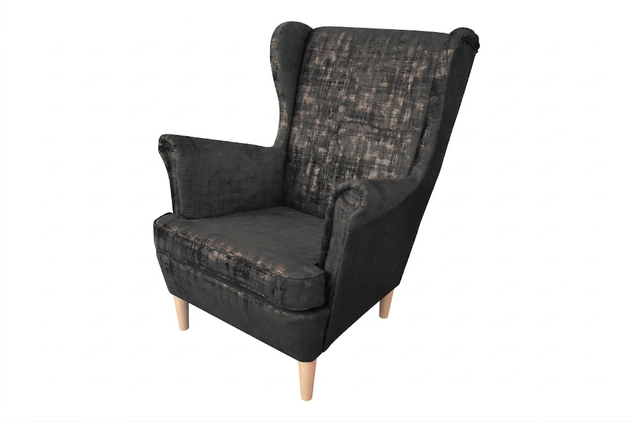 Křeslo Bresso - látka Mafera látka: Mafera 36 - černá