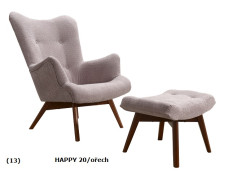 Křeslo Pik HAPPY 20 a podnožka Provedení: Pouze křeslo, Nožičky: Bílé, látka: Happy 20