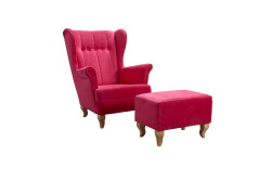 Křeslo Rojal s taburetem AN 4815 Provedení: Pouze křeslo, Nožičky: Wenge, látka: AN 4815