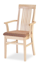 Křeslo Takuna dub - čalouněný sedák Barva korpusu: Dub masiv, látka: Friga 100