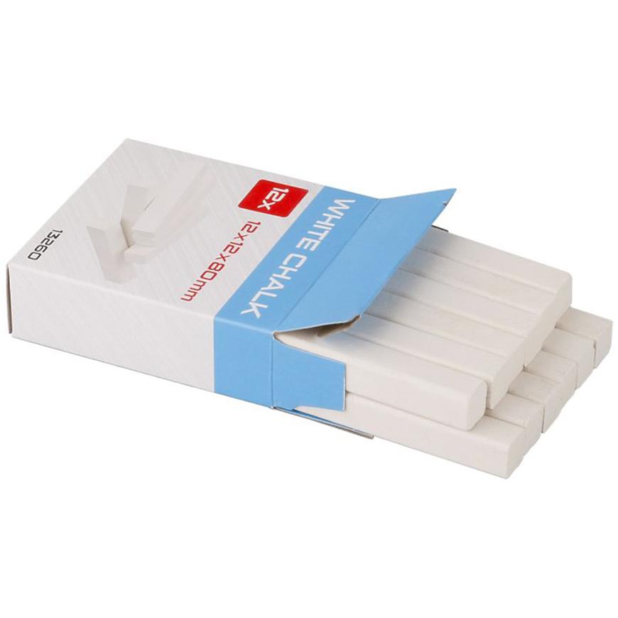 Křída bílá 12x12x80 mm sada 12 ks