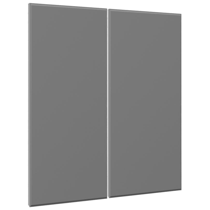 Kuchyňská dvířka Luxeo F16-G80(72) tenký rám šedá