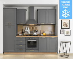 Kuchyňská linka 250 artis - šedá/ořech pacifik