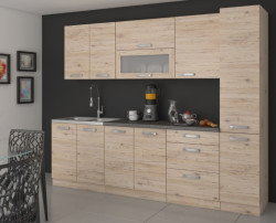Kuchyňská linka 260 cm Bordeaux 2 Barva korpusu: Dub Bordeaux