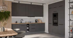 Kuchyňská linka 300x180 cm Aria ANT - Antracit + GR Grafit AFM