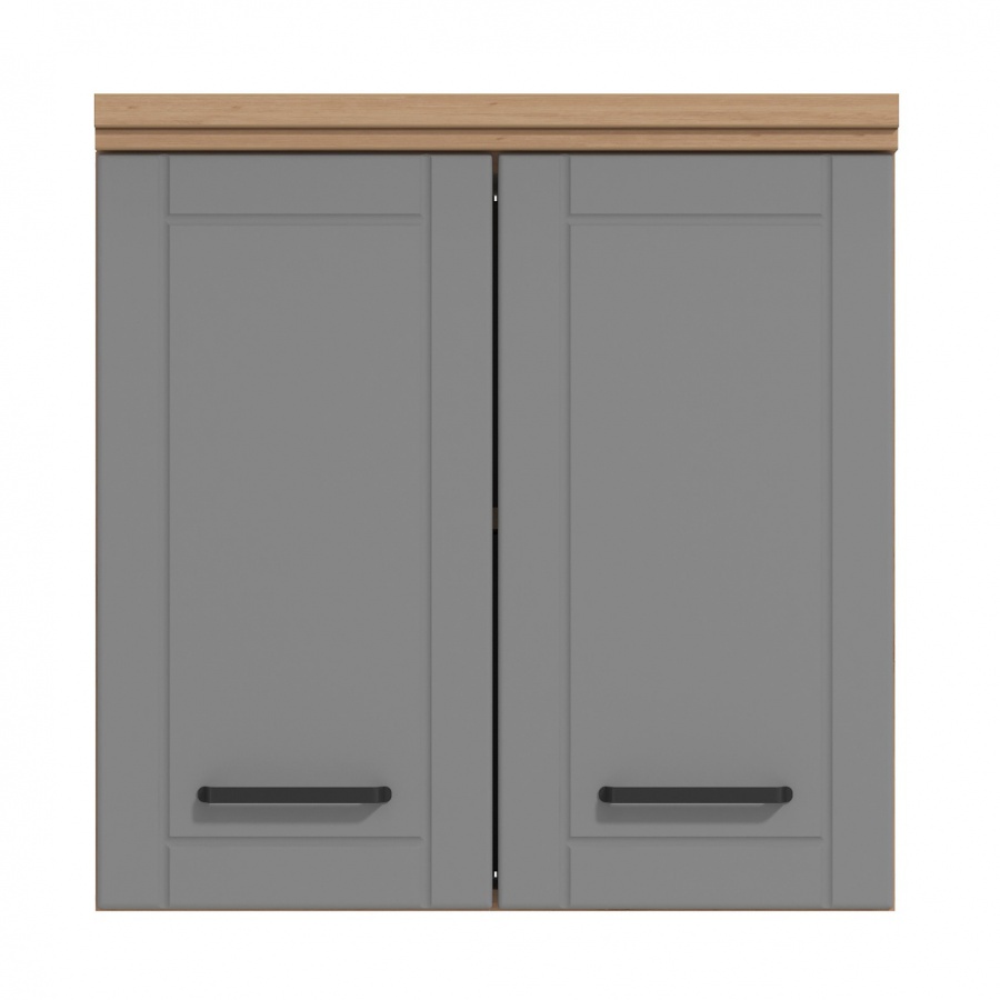 Kuchyňská skříňka nad digestoř lotta - dub artisan/šedá