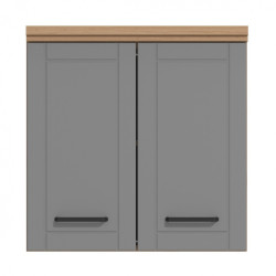 Kuchyňská skříňka nad digestoř lotta - dub artisan/šedá