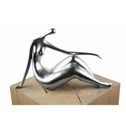 KUNSTLOFT DEKORATIVNÍ SOCHA STŘÍBRNÁ, 36/22 CM